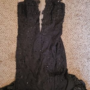 Women black wedding dress